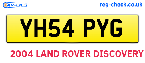 YH54PYG are the vehicle registration plates.
