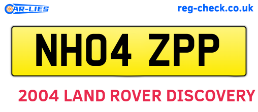 NH04ZPP are the vehicle registration plates.