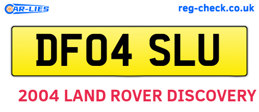 DF04SLU are the vehicle registration plates.