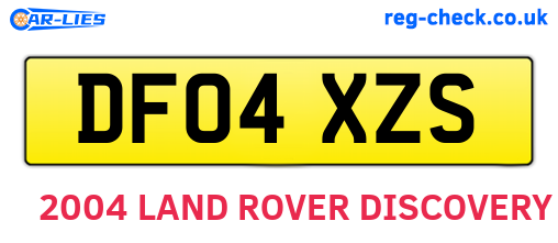 DF04XZS are the vehicle registration plates.