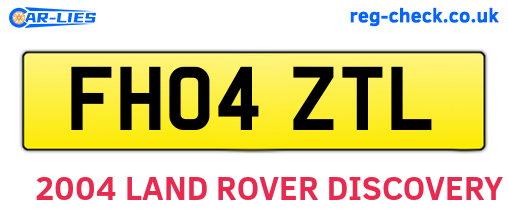 FH04ZTL are the vehicle registration plates.