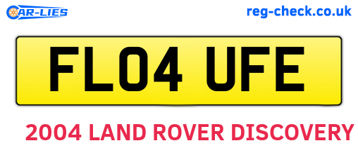 FL04UFE are the vehicle registration plates.