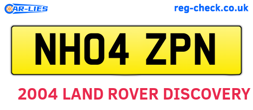NH04ZPN are the vehicle registration plates.