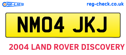 NM04JKJ are the vehicle registration plates.