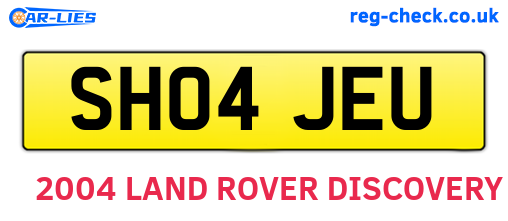 SH04JEU are the vehicle registration plates.