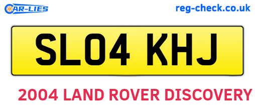 SL04KHJ are the vehicle registration plates.