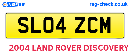 SL04ZCM are the vehicle registration plates.