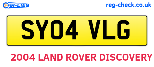 SY04VLG are the vehicle registration plates.