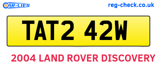 TAT242W are the vehicle registration plates.