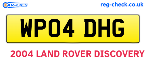 WP04DHG are the vehicle registration plates.