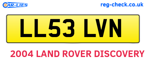 LL53LVN are the vehicle registration plates.