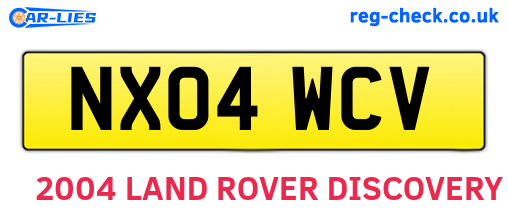 NX04WCV are the vehicle registration plates.