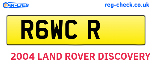 R6WCR are the vehicle registration plates.