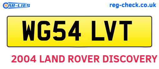 WG54LVT are the vehicle registration plates.