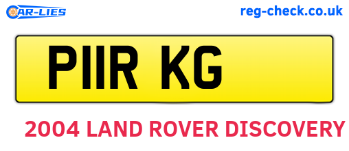 P11RKG are the vehicle registration plates.