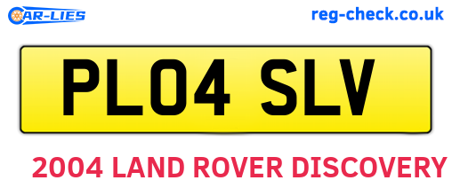 PL04SLV are the vehicle registration plates.