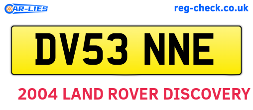 DV53NNE are the vehicle registration plates.
