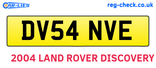 DV54NVE are the vehicle registration plates.