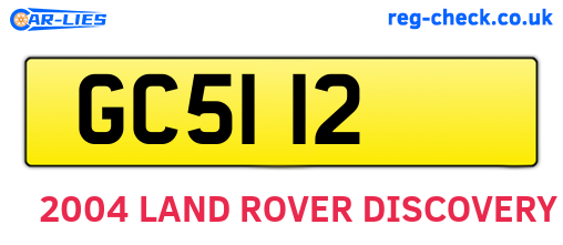 GC5112 are the vehicle registration plates.