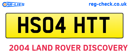HS04HTT are the vehicle registration plates.
