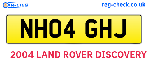 NH04GHJ are the vehicle registration plates.