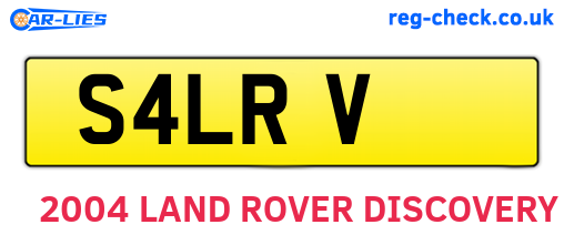 S4LRV are the vehicle registration plates.