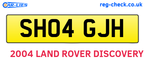 SH04GJH are the vehicle registration plates.