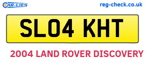 SL04KHT are the vehicle registration plates.