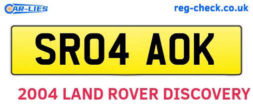 SR04AOK are the vehicle registration plates.