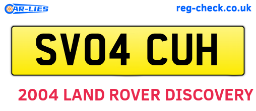 SV04CUH are the vehicle registration plates.