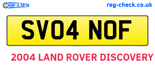 SV04NOF are the vehicle registration plates.