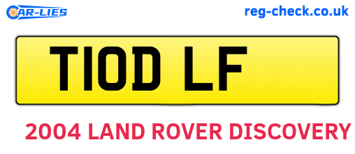 T10DLF are the vehicle registration plates.