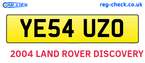 YE54UZO are the vehicle registration plates.