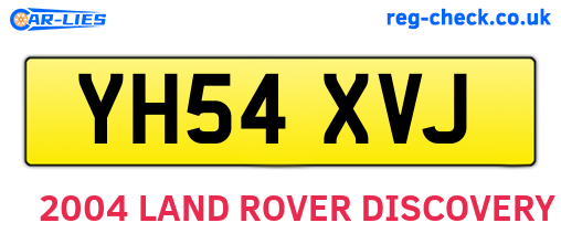 YH54XVJ are the vehicle registration plates.