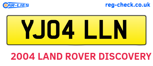 YJ04LLN are the vehicle registration plates.