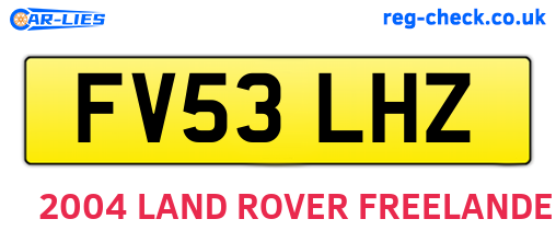 FV53LHZ are the vehicle registration plates.