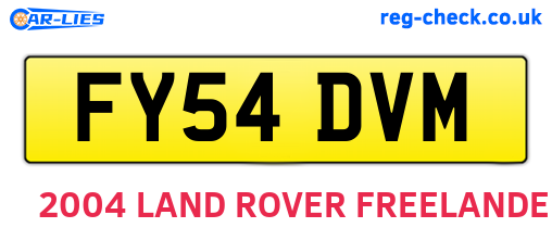 FY54DVM are the vehicle registration plates.