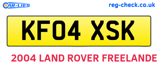 KF04XSK are the vehicle registration plates.