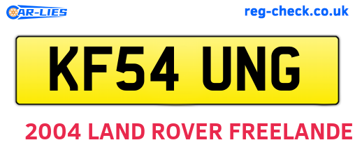 KF54UNG are the vehicle registration plates.