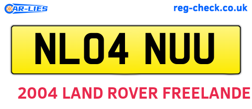NL04NUU are the vehicle registration plates.