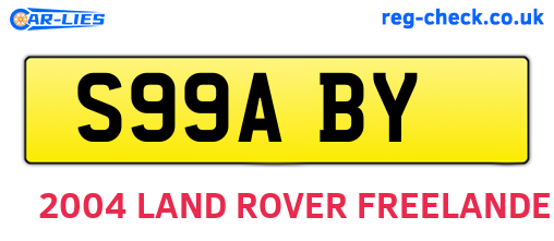 S99ABY are the vehicle registration plates.