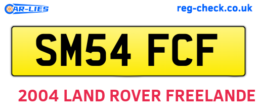 SM54FCF are the vehicle registration plates.