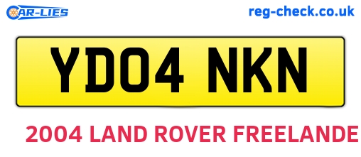YD04NKN are the vehicle registration plates.