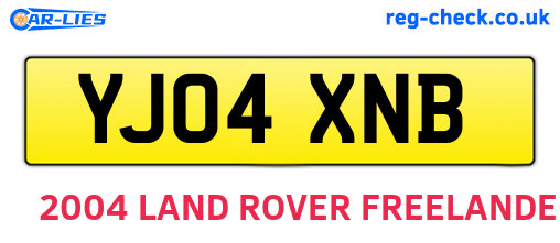 YJ04XNB are the vehicle registration plates.