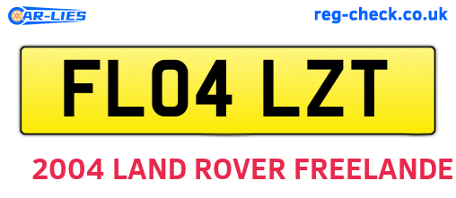 FL04LZT are the vehicle registration plates.