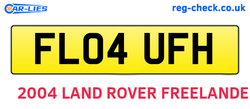 FL04UFH are the vehicle registration plates.