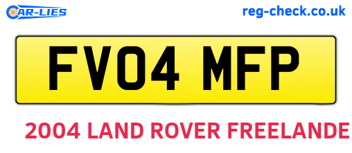 FV04MFP are the vehicle registration plates.