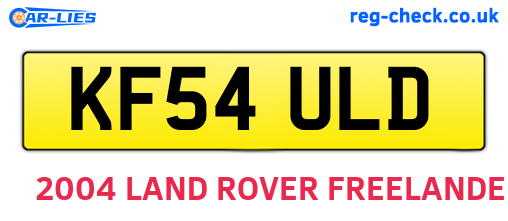 KF54ULD are the vehicle registration plates.