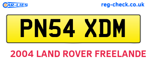PN54XDM are the vehicle registration plates.