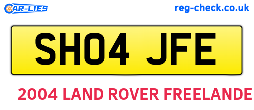 SH04JFE are the vehicle registration plates.